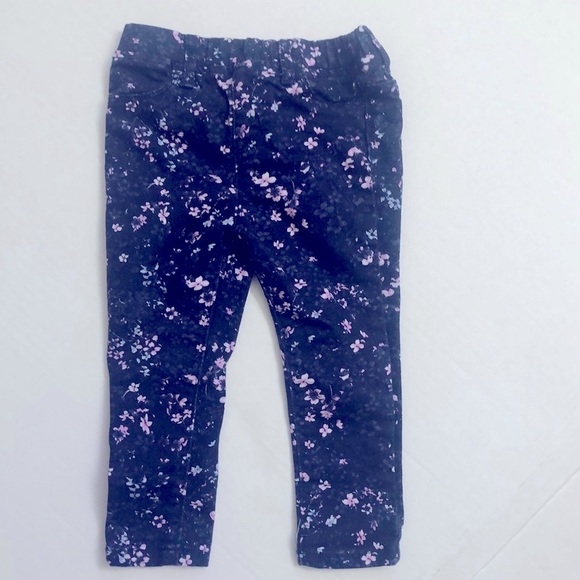 Joe Fresh Size 18-24 Months Navy Floral Jeans - Picture 1 of 4